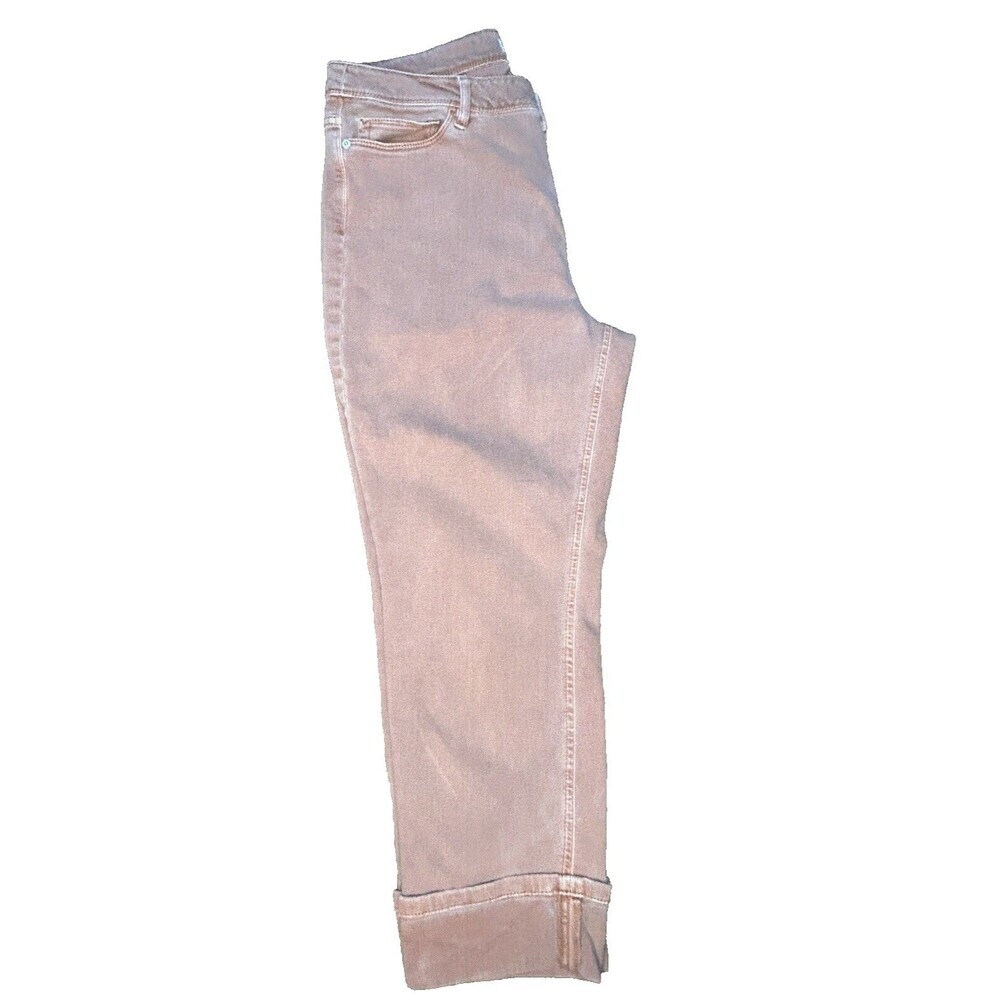 J.Jill Denim High Rise Cropped Women 12 Petite (12P) Rust Color Capri Stretch - Picture 6 of 13